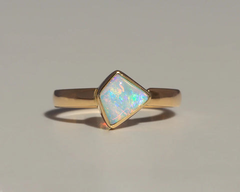 18K Gold, Australian Opal Ring